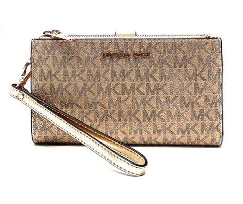 michael michael kors jet set logo smartphone wallet|Michael Kors Wallet double zip.